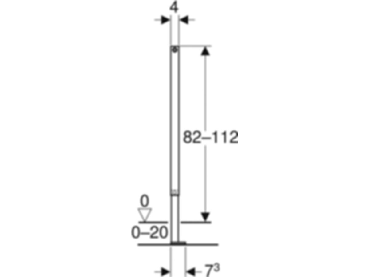 Geberit Duofix Ständer teilhoch - 82-112 cm