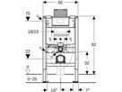 Geberit Duofix-Wand-WC-Element Omega - Typ 82, Betätigung von oben/vorne