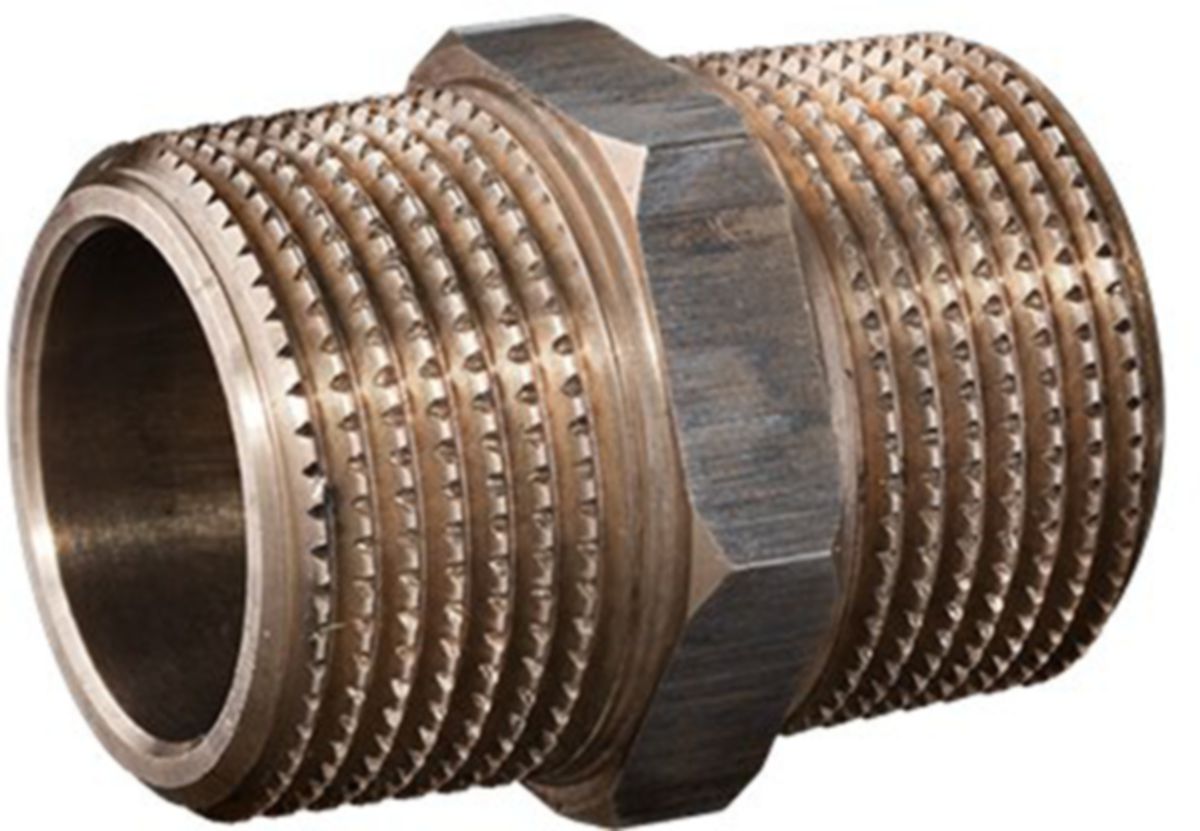 Doppelnippel Rotguss