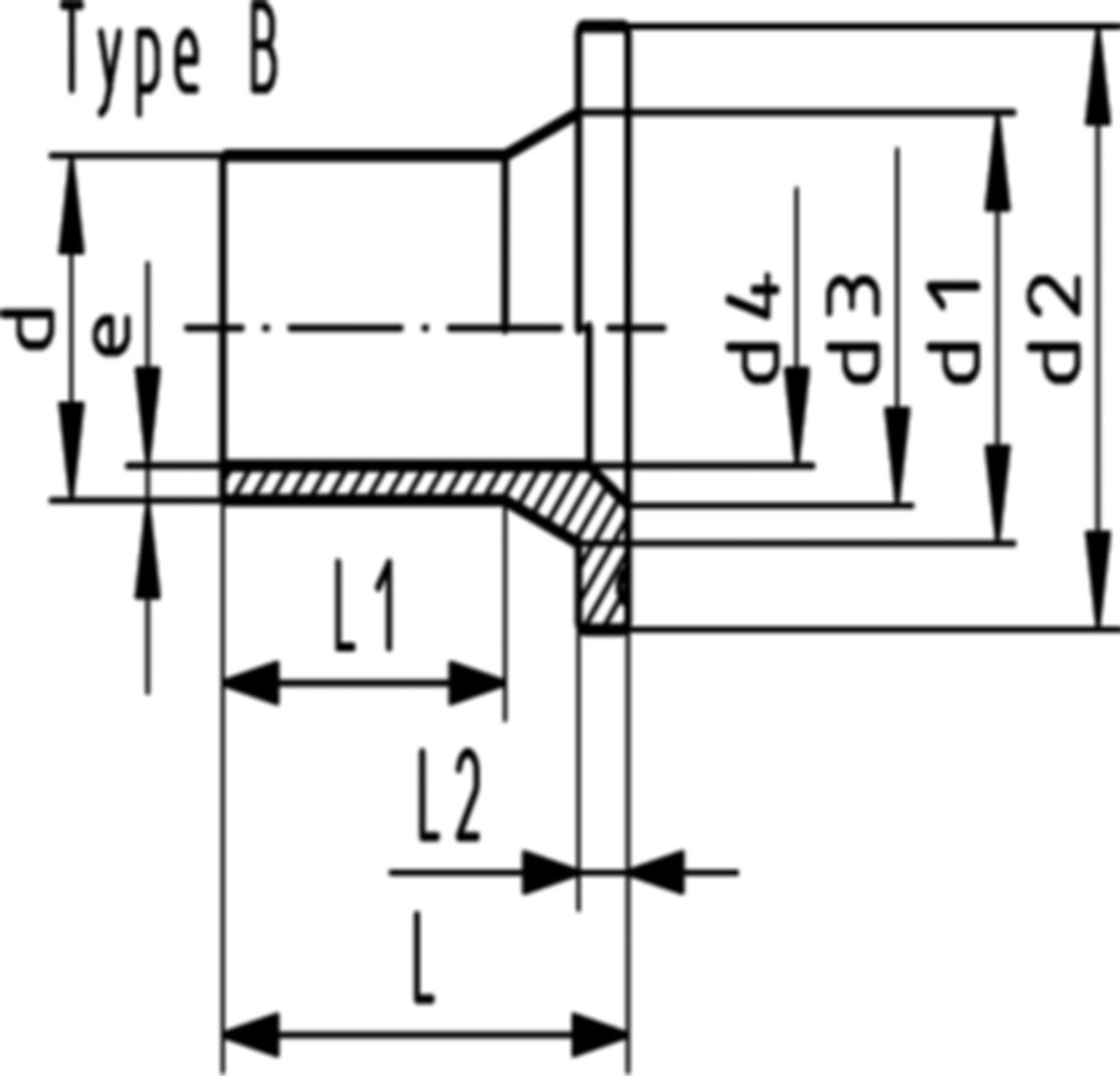 Vorschweissbund HDPE - lang
