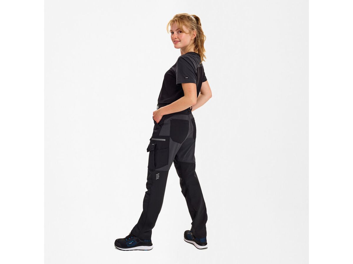 ENTIRE Damen Servicehose, Gr. 44 - Schwarz/Anthrazitgrau, 4-Wege-Stretch