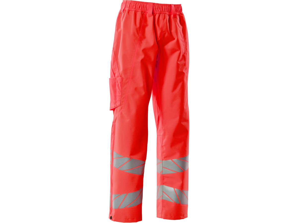 Überziehhose, Gr. XL - hi-vis rot, mit leichtem Futter