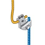 Verbindungsklemme für Draht bis Ø 10 mm - aus Temperguss, Schraube Stahl schwarz