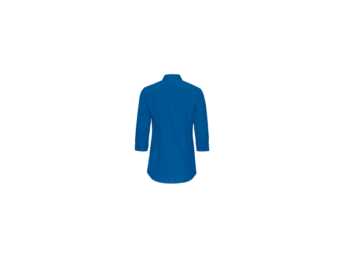 Bluse Vario-¾-Arm Perf. 4XL royalblau - 50% Baumwolle, 50% Polyester, 120 g/m²