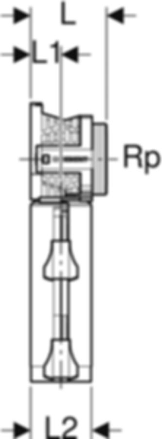 Doppelanschlussdosen 90° mit MasterFix - GEBERIT FlowFit
