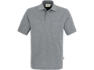 Pocket-Poloshirt Top XL grau meliert - 60% Polyester, 40% Baumwolle, 200 g/m²