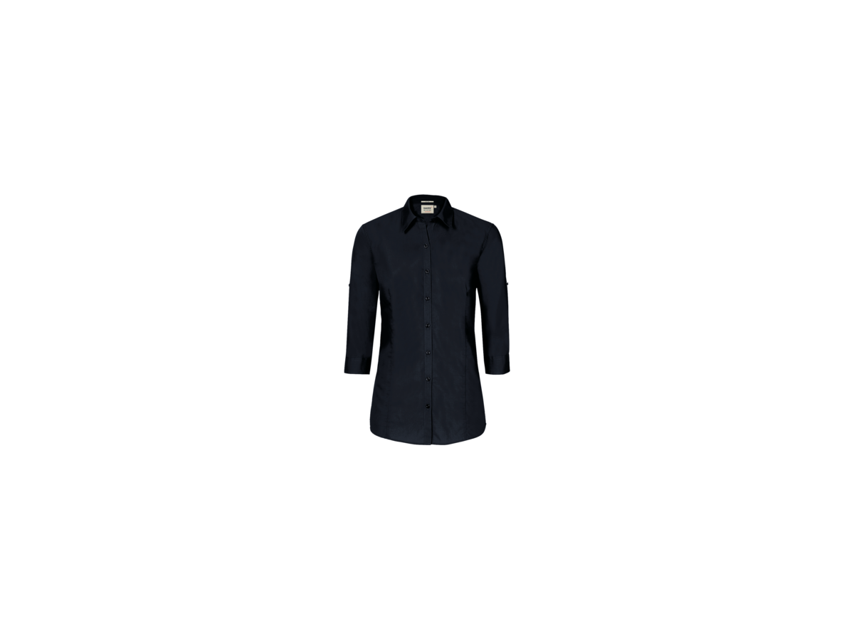 Bluse Vario-¾-Arm Perf. Gr. 4XL, schwarz - 50% Baumwolle, 50% Polyester, 120 g/m²