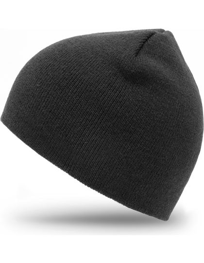 Strickmützte Basic Beanie One Size - Black, POLYLANA
