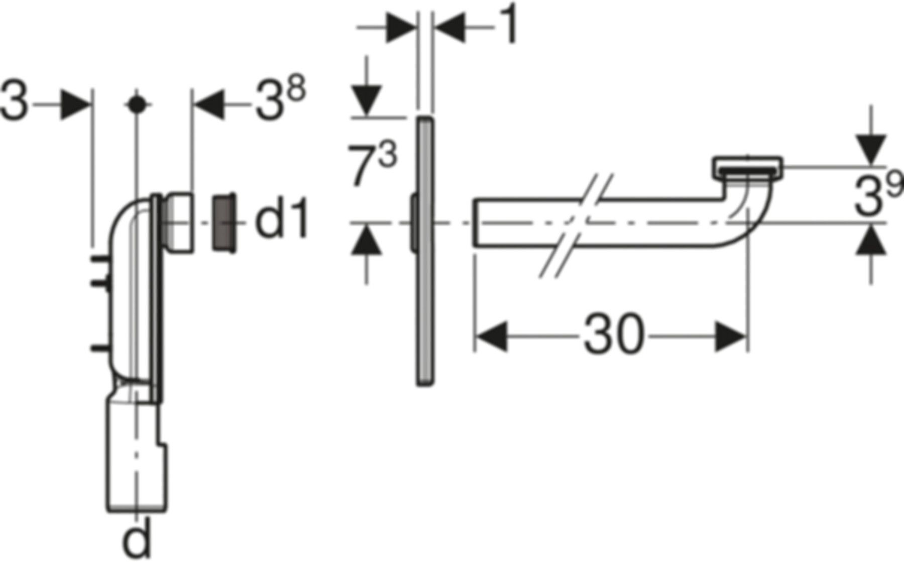Geberit Fertigbau-Set für Unterputzsifon