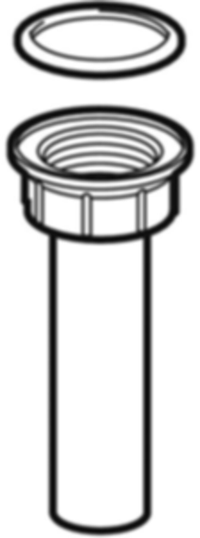 Geberit PE Anschlussstutzen für Sifon - flacher Dichtungsrand; Innenrundgewinde