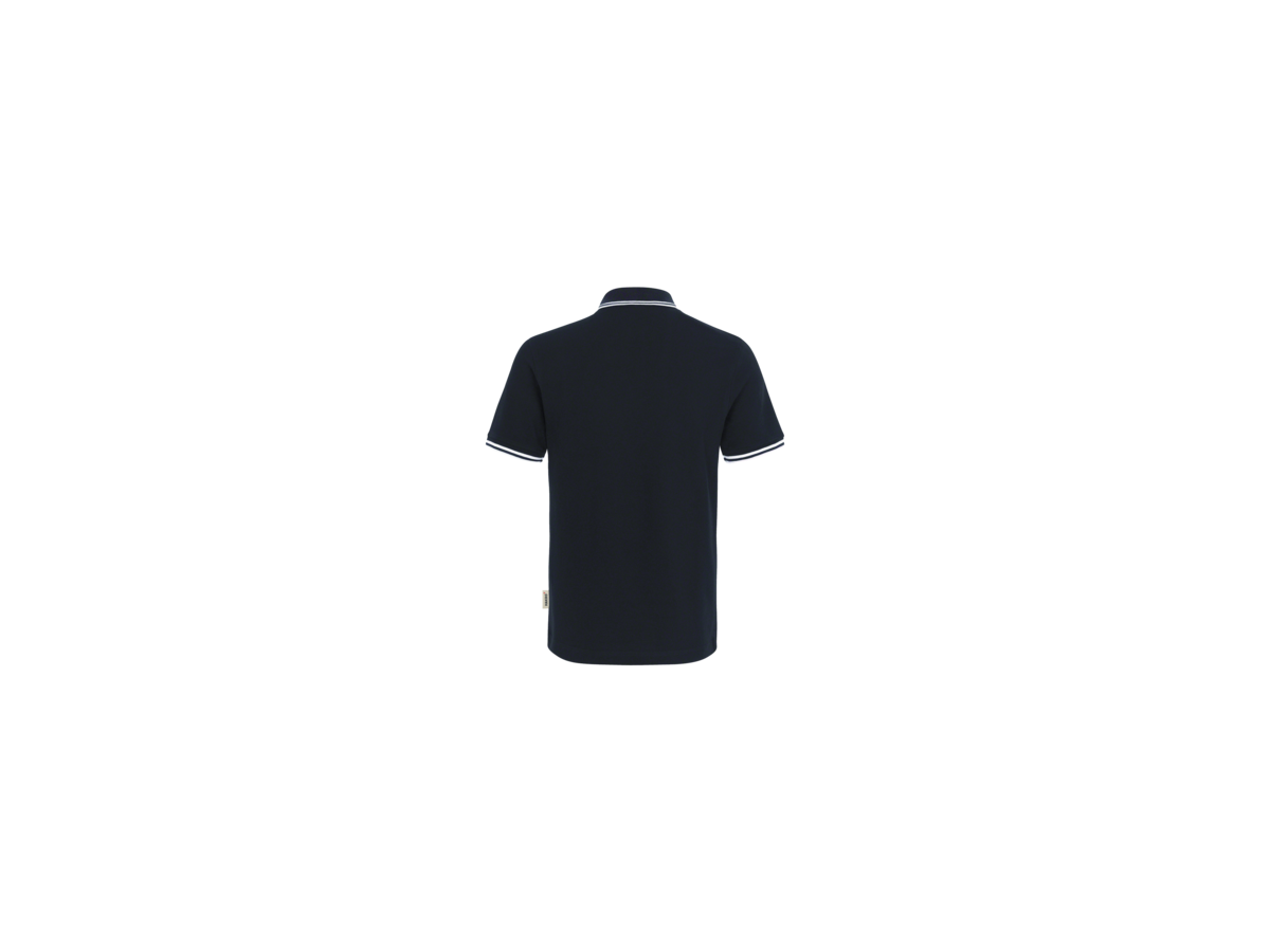 Poloshirt Twin-Stripe S schwarz/weiss - 100% Baumwolle