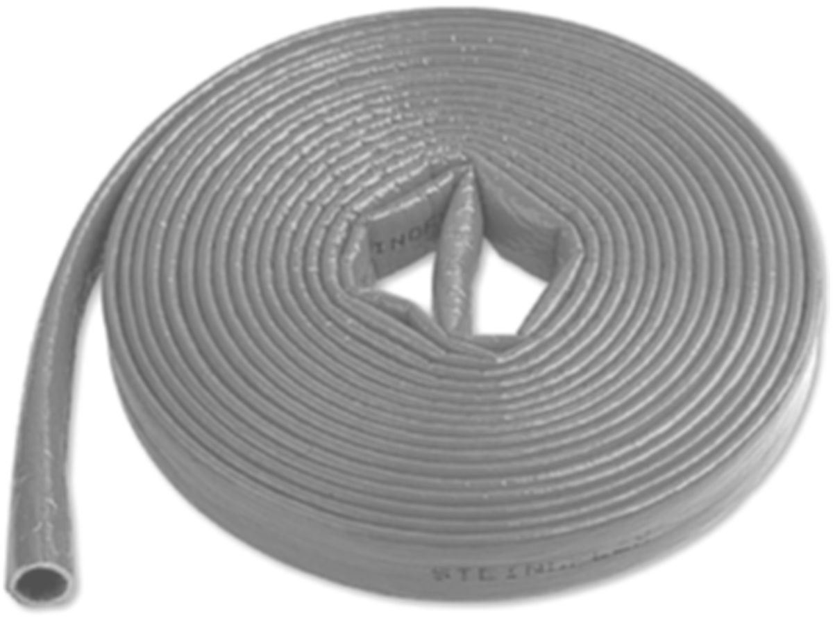 PE-Schutzschlauch silber à 10 Meter - geschlossenzelliges Polyethylen +90°C