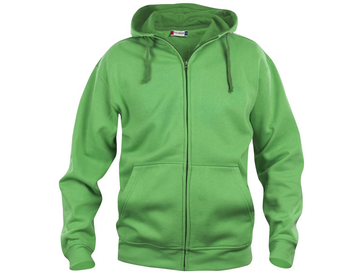 CLIQUE BASIC Hoody Full Zip kelly green - Gr. L  80% Polyest. 20% Baumw. 300 g/m2