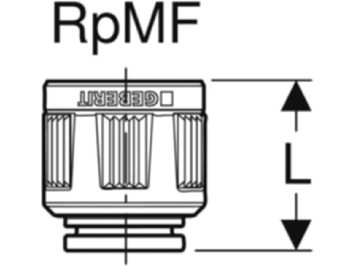 Geberit Kappen mit MasterFix - RpMF 1/2 Zoll