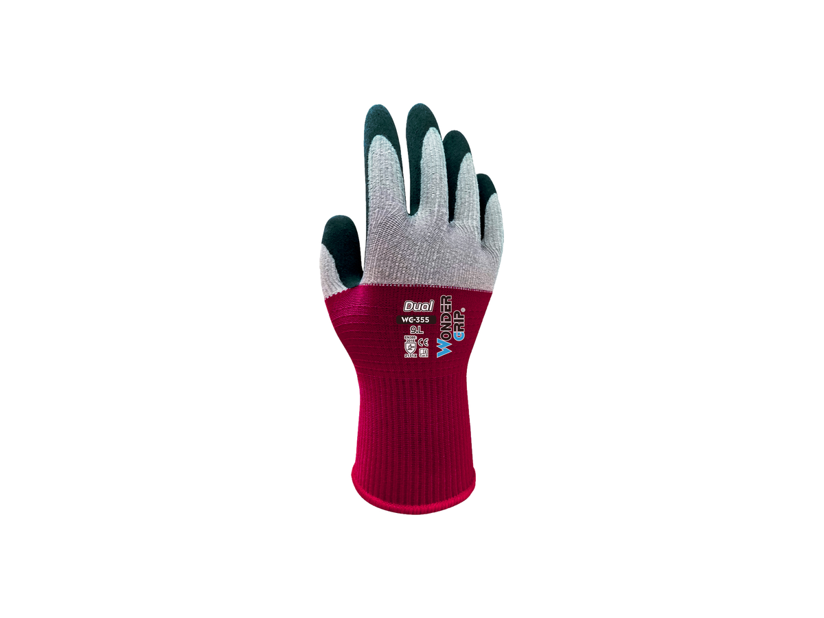 Wonder Grip Dual Handschuh Gr. L (9) - rot/weiss/schwarz