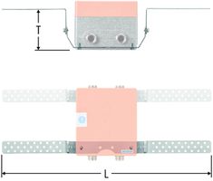 Montageschiene zu Armaturen/Verteilerbox - Doppelausführung, für Mauerwerk
