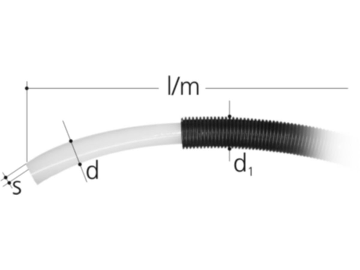 Sanipex Rohr weiss 20 mm (DN 15 mm) - 50 m / Rol. Schutzrohr Ø 29 mm