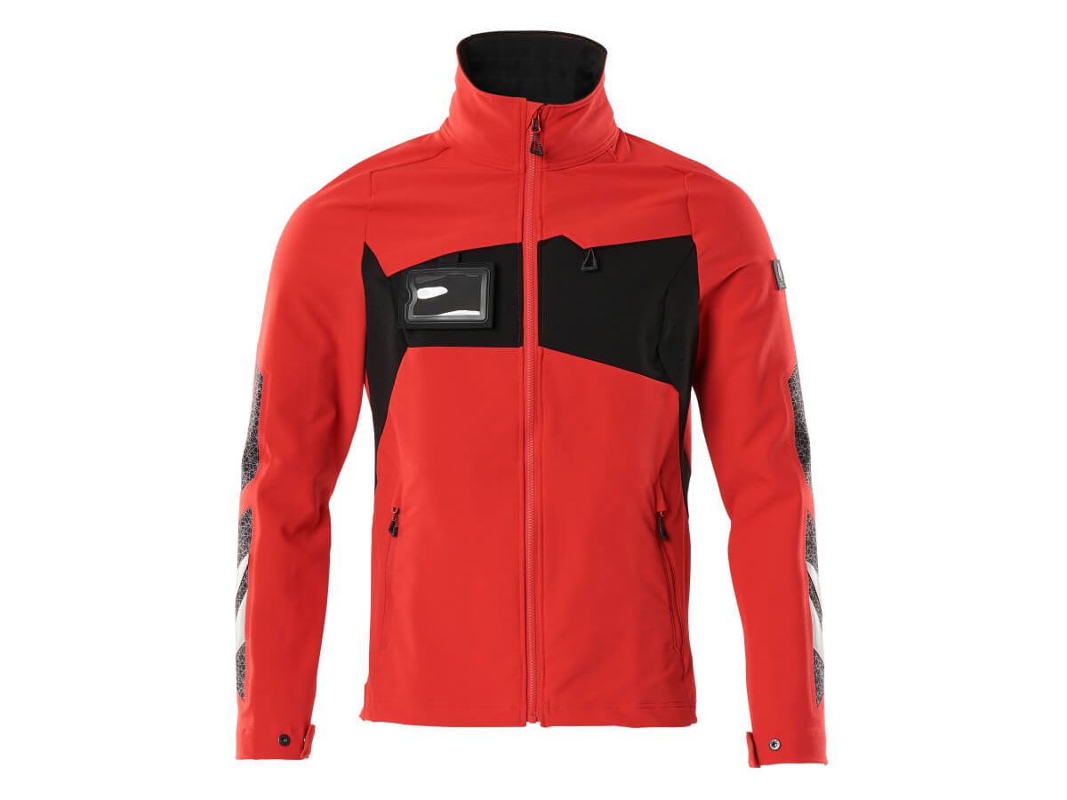 Jacke Stretch - geringes Gewicht Gr. 3XL - verkehrsrot meliert/schwarz