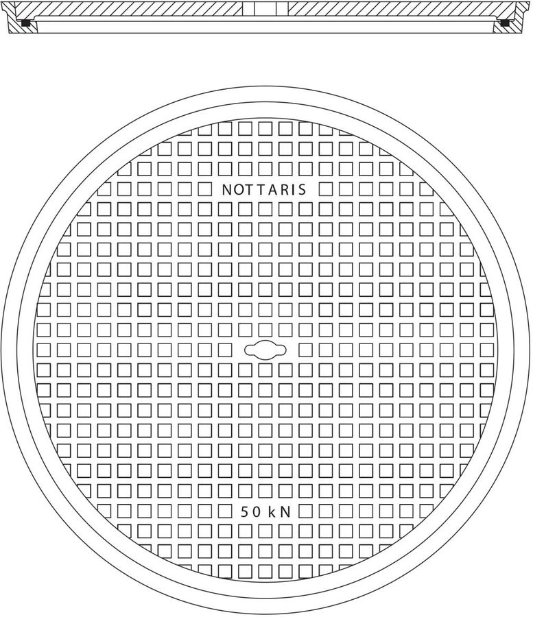 Schachtabdeckung Fig. 21SL, 50kN - mit Schlüsselloch