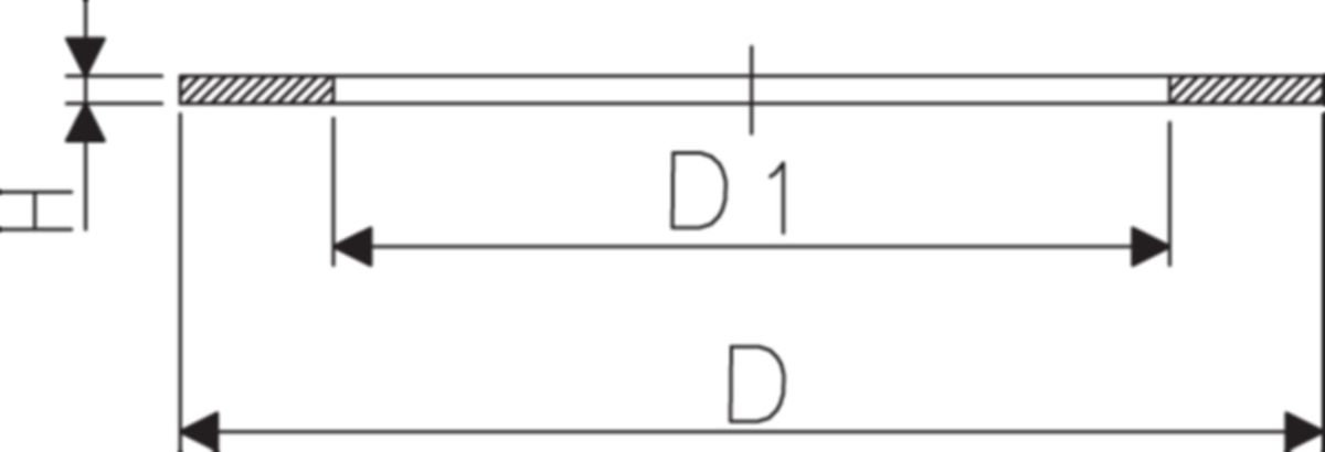 Flachdichtung EPDM - passend zu Übergangs-Verschr.