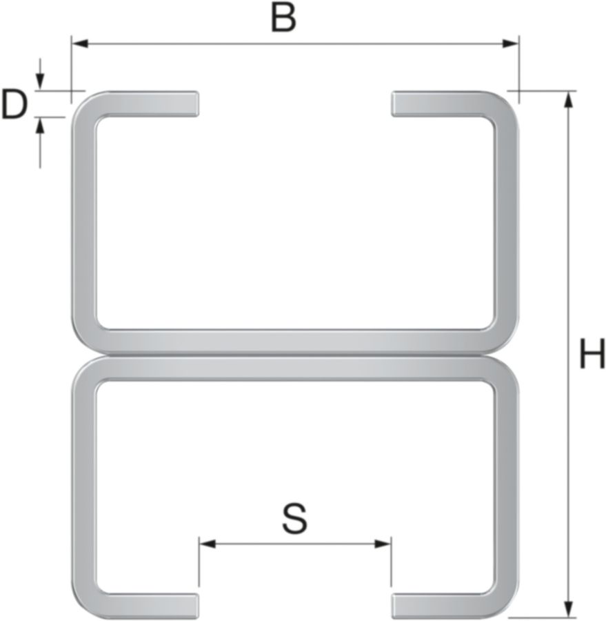 Montageschiene FLAMCO R0 HxB 18x28 mm - à 2 m, verzinkt