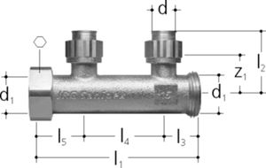 Sanipex Verteiler 2-Fach       12