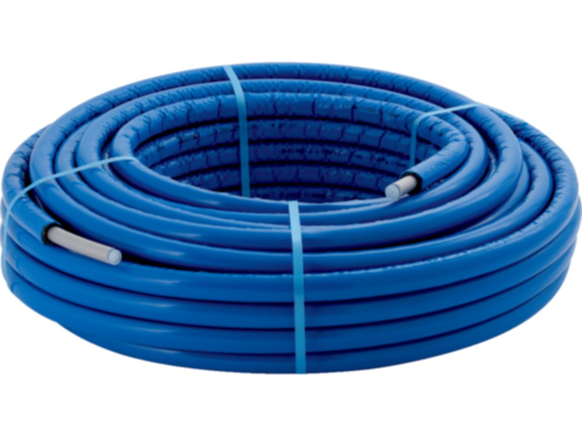 Metallverbundrohre rund vorgedämmt blau - GEBERIT FlowFit/PushFit