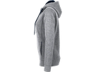 Damen-Kapuzenjacke Bonded XL - grau-meliert/tinte, 75% PES/25% CO