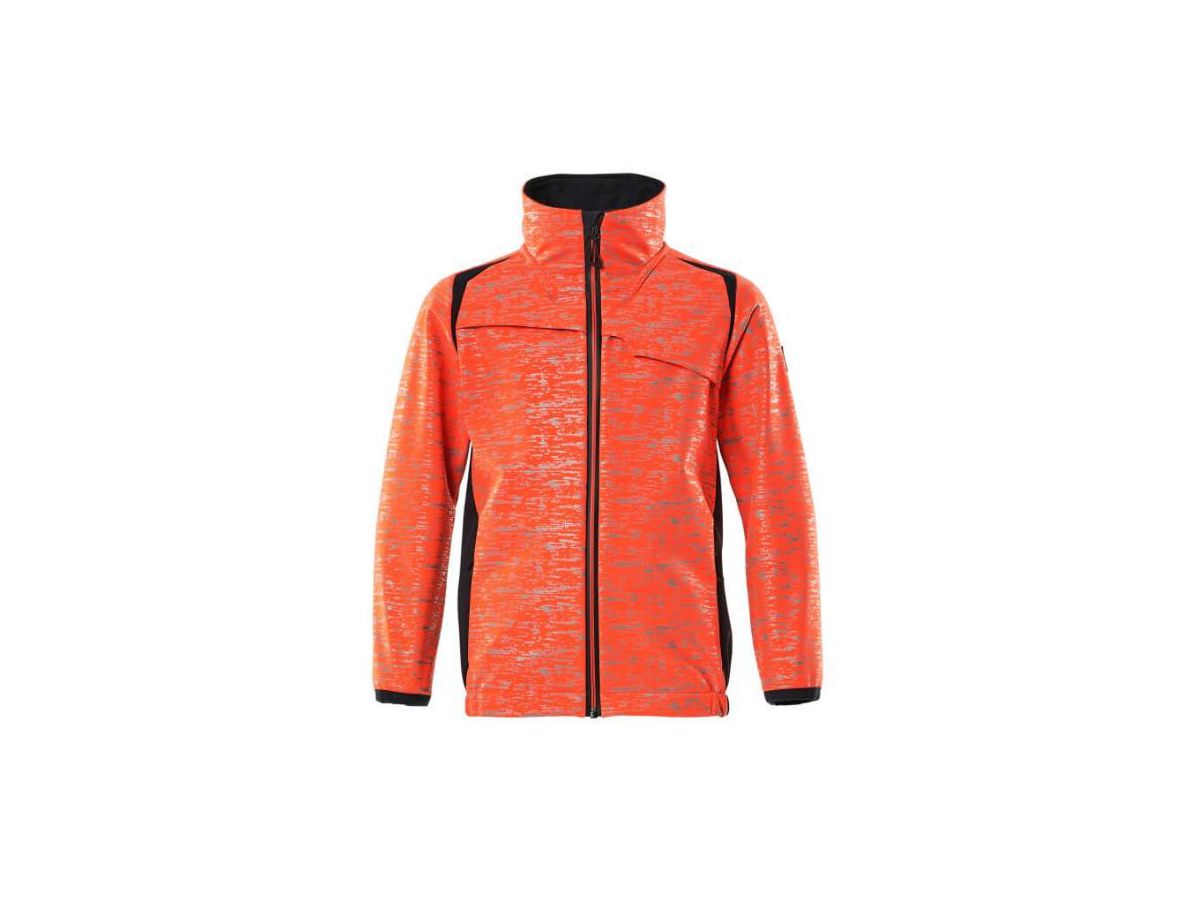 MASCOT Shoftshelljacke für Kinder - Hi-vis rot/schwarzblau, Reflexeffekte