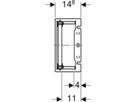 Geberit GIS-Traverse für Wandarmatur - Aufputz, 153mm, mit 2 Wasseranschlüssen