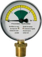 Hydrometer H4 80 mm 1/2" 0-4 bar  60 °C - Pneumatex Zubehör  Anschluss unten 1/2"