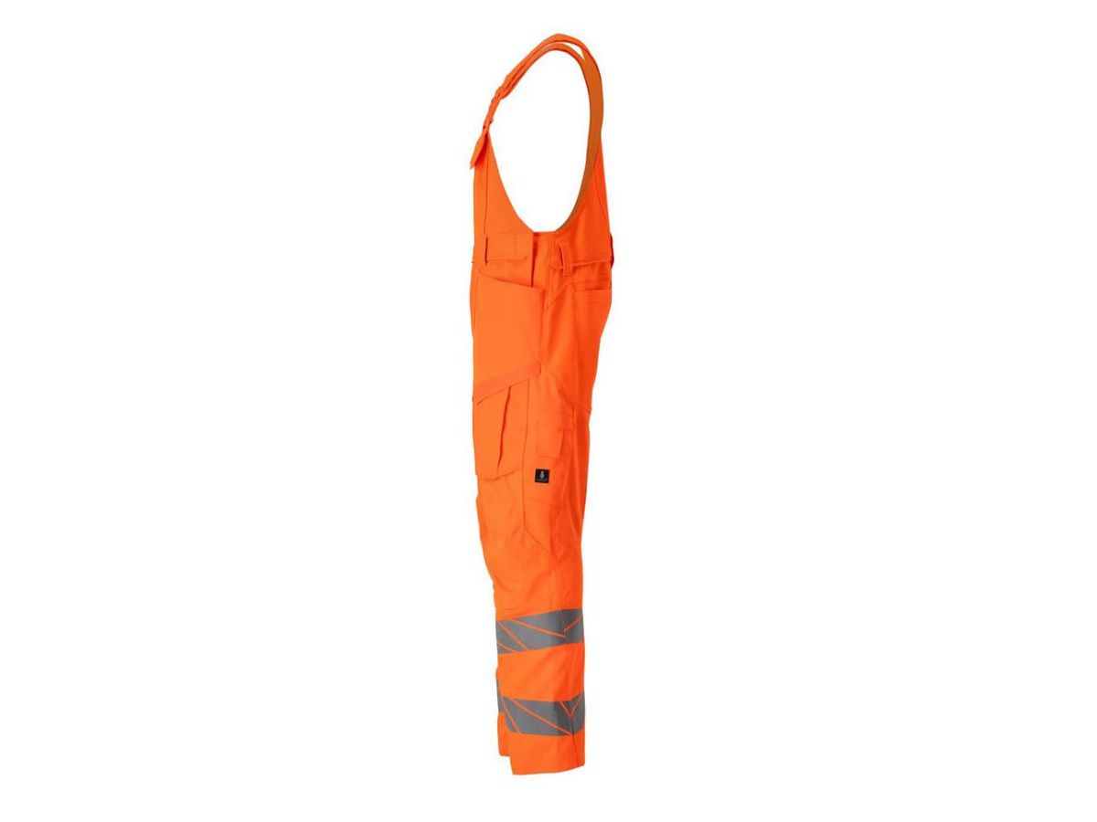Latzhose mit Knietaschen, Gr. 82C46 - hi-vis orange, 70% Polyester/30% BW