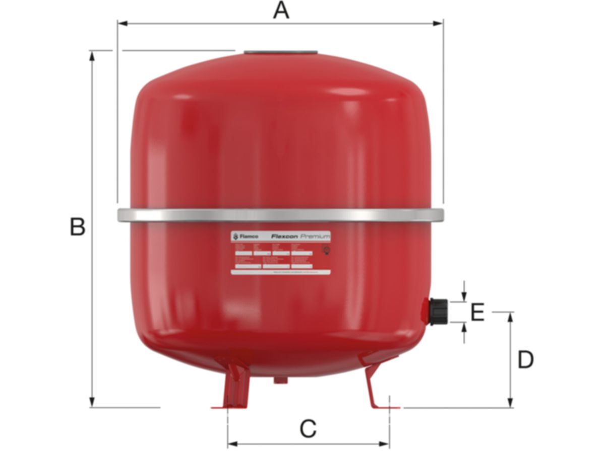 Druckausdehnungsgefäss Flexcon 80  1" - Vordr. 1.5 bar  Typ 80