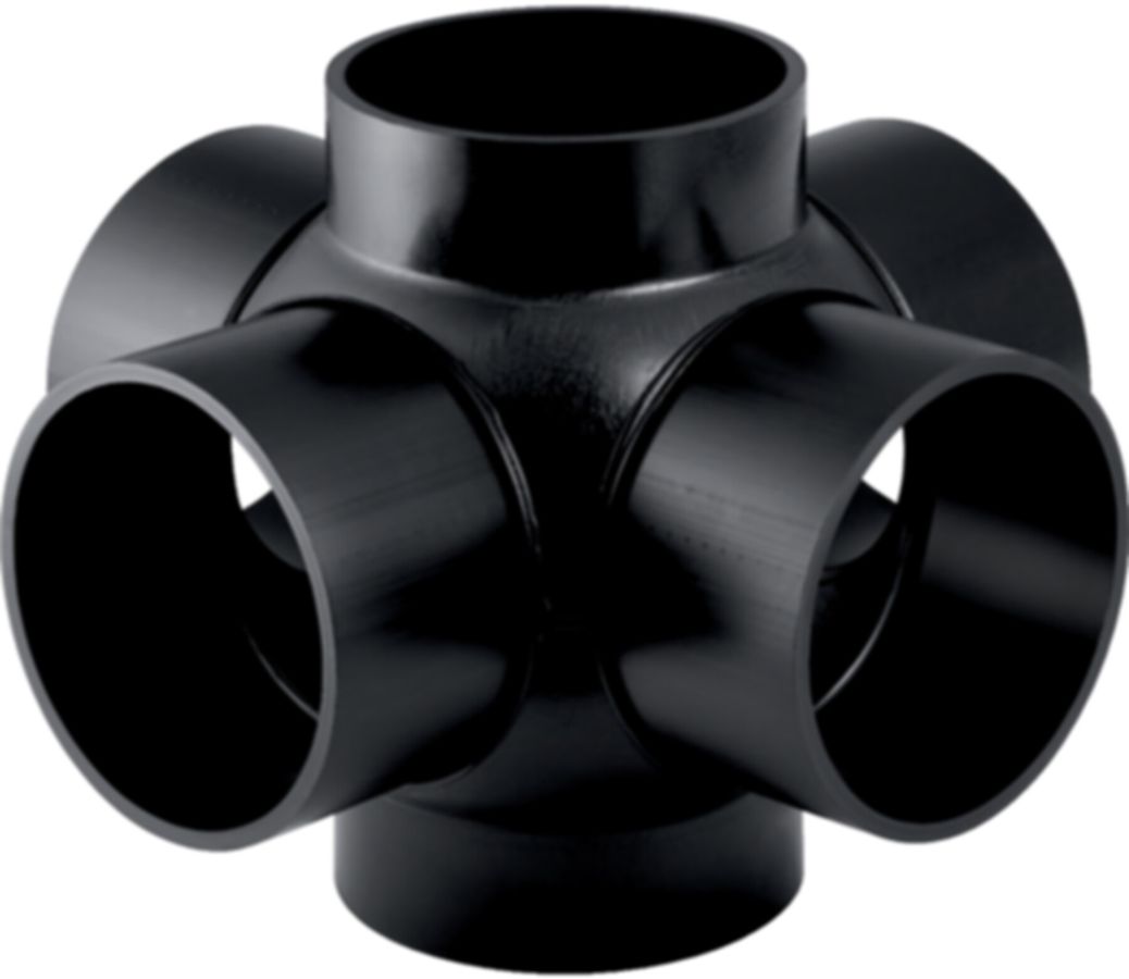 Geberit PE Mehrfach-Abzweig  90° - 4-teilig