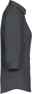 Bluse Vario-¾-Arm Perf. Gr. S, anthrazit - 50% Baumwolle, 50% Polyester, 120 g/m²