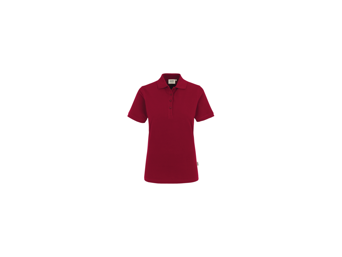 Damen-Poloshirt Classic Gr. XL, weinrot - 100% Baumwolle