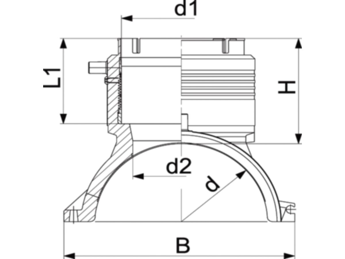 HDPE-Druck-Anschlussfitting 180/110 mm - ELGEF Saturn