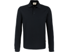 Longsleeve-Poloshirt Perf. S schwarz - 50% Baumwolle, 50% Polyester, 220 g/m²