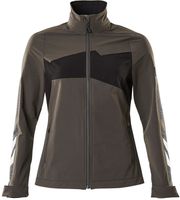 Jacke Stretch leicht, Damen, Gr. 2XL - dunkelanthr/schwarz, 88% PES / 12% EOL