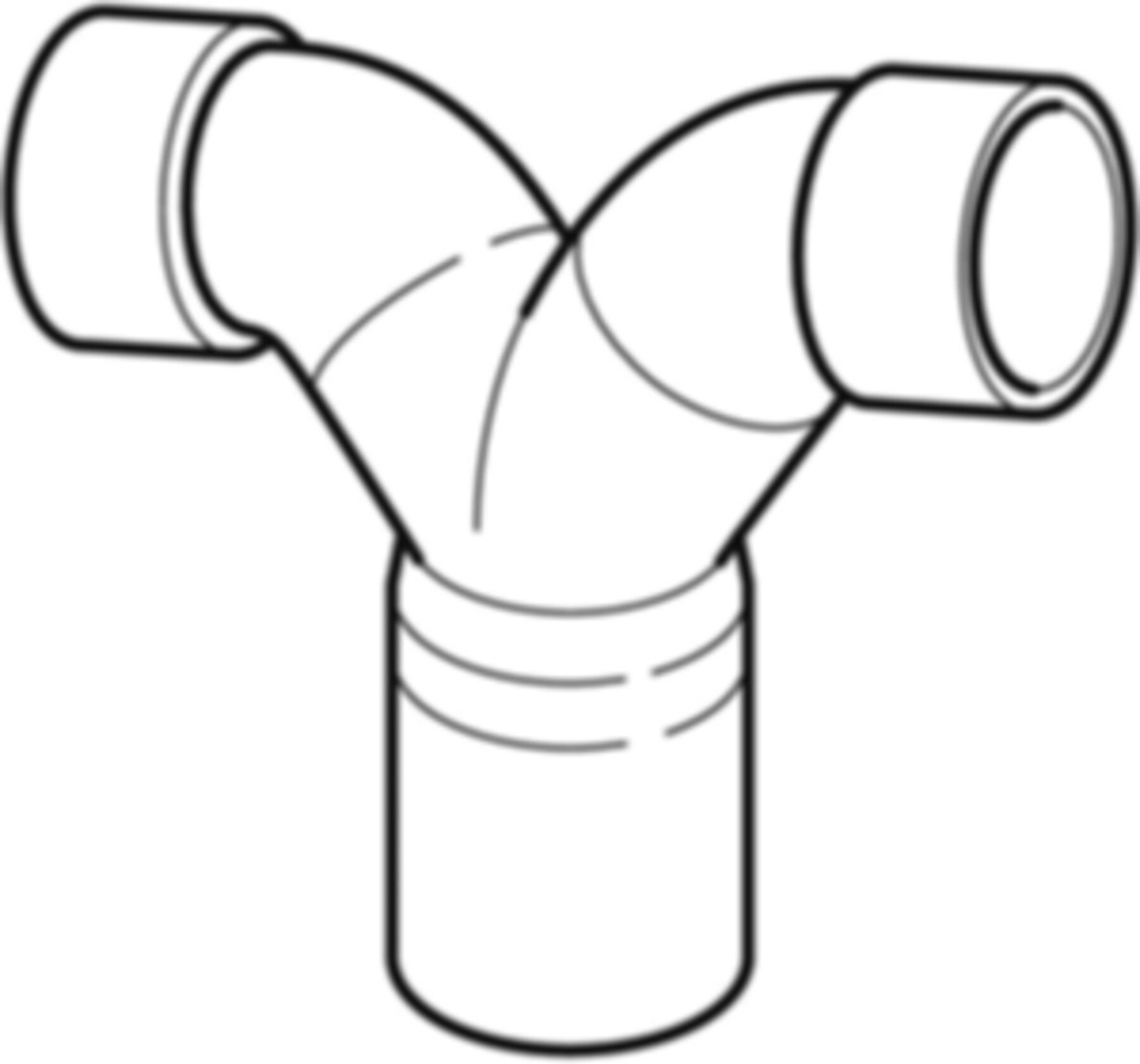 Geberit PE Wandklosett-Doppelbogen 180°