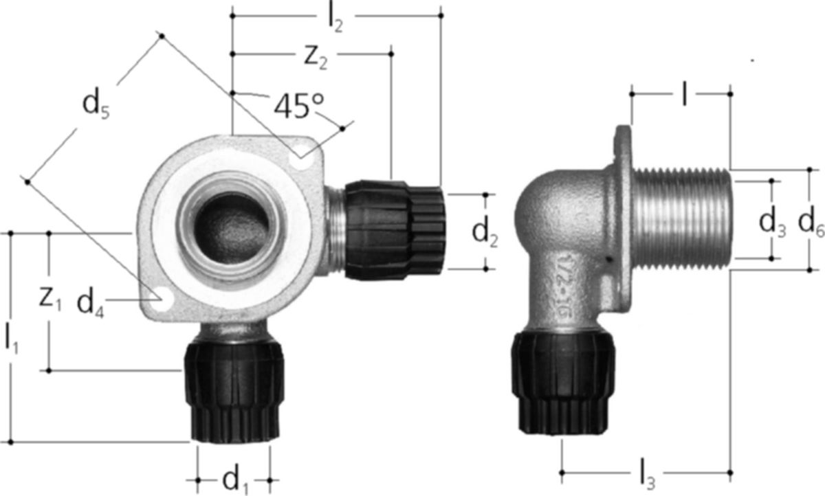 Sanipex MT-Wanddurchführung doppelt