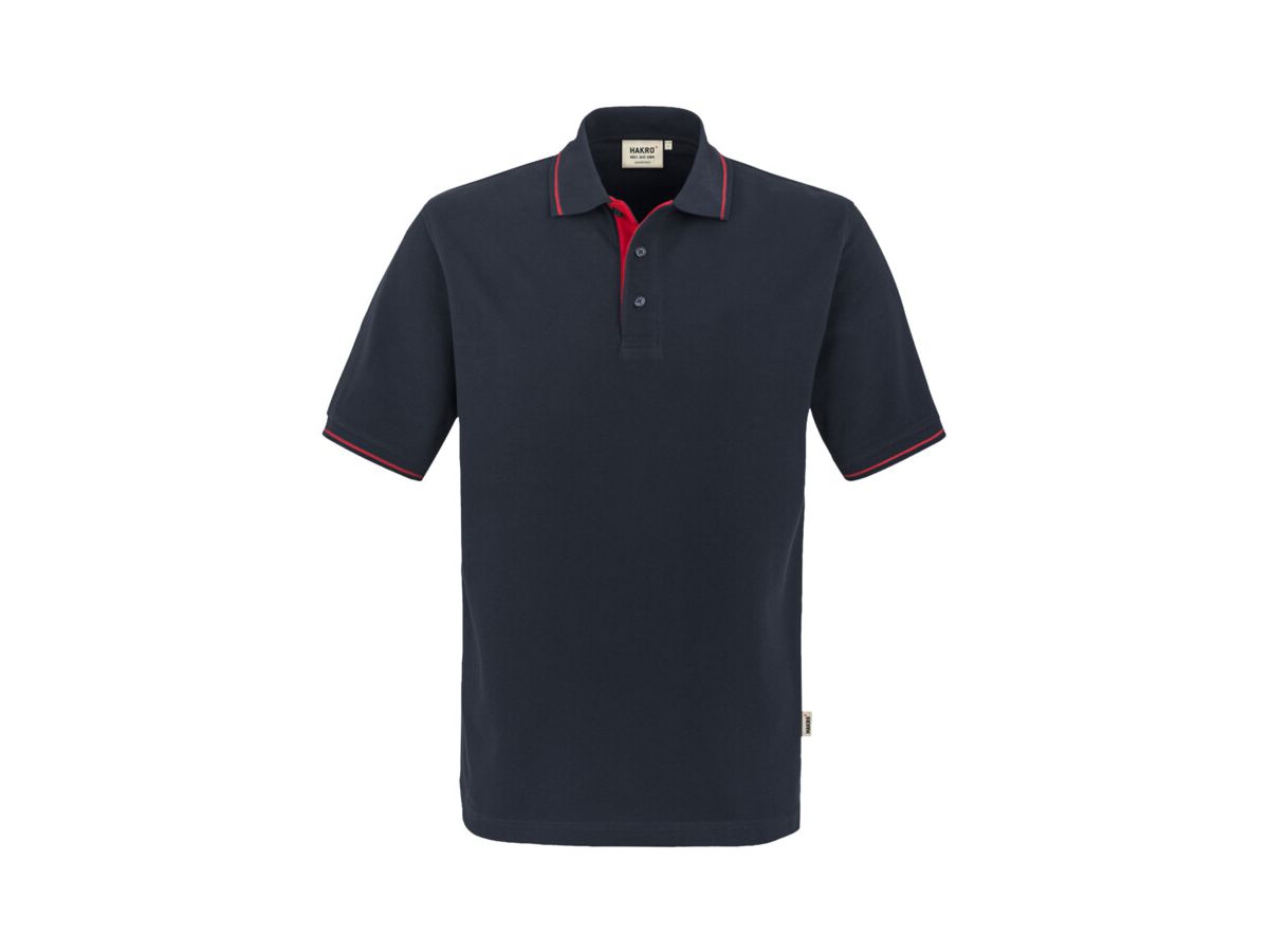 Poloshirt Casual rot/schwarz Gr. XL - 100% Baumwolle, 200 g/m²