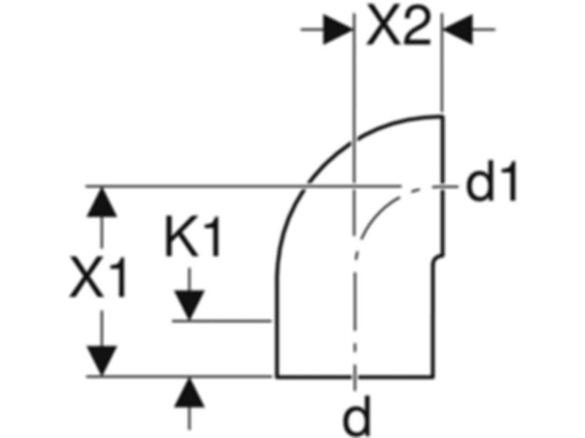 Geberit PE Anschlusswinkel 90°