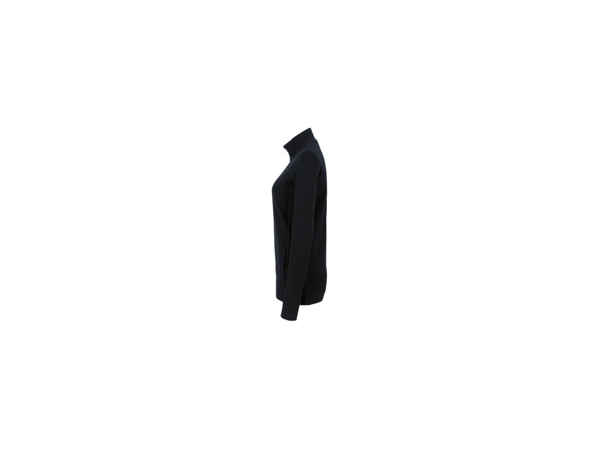 Damen-Interlockjacke Gr. L, schwarz - 100% Baumwolle