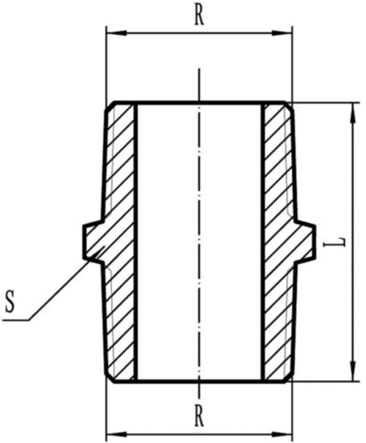 Doppelnippel Nr. 280 rostfrei