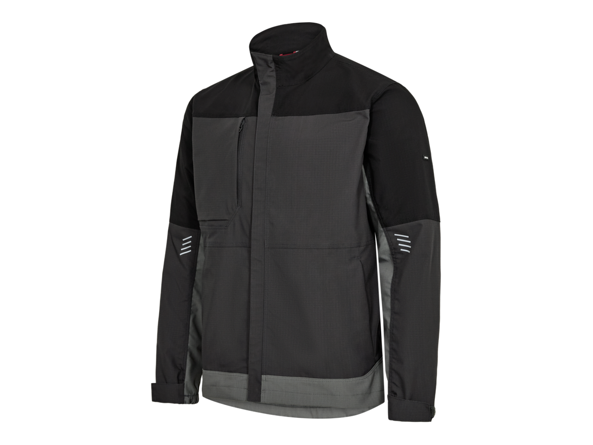 ENTIRE Arbeitsjacke Gr. 6XL - Anthrazitgrau/Schwarz, 2-Wege-Stretch