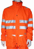Smantex-Regenjacke mit 3M Reflexstreifen - Gr. 2XL, leuchtorange, 100% Polyester