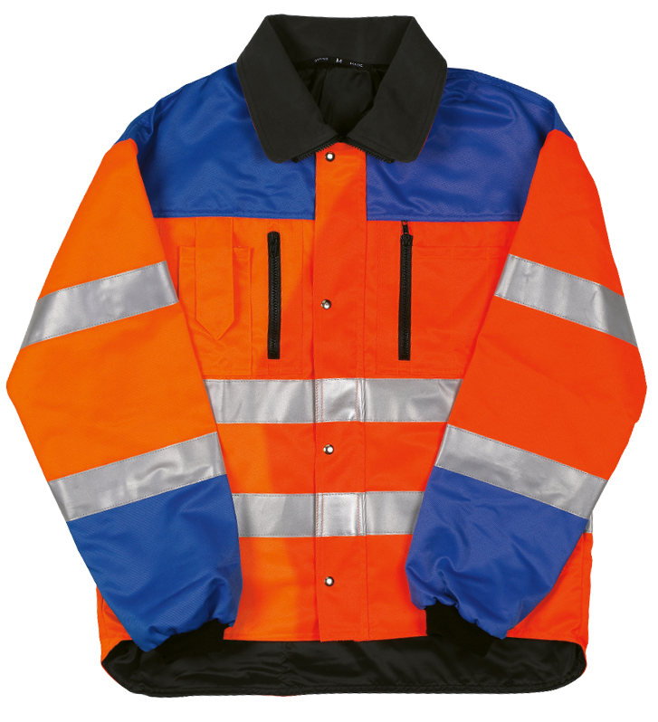Warnschutz-Jacke leuchtorange/blau - PROFIWORK FEFLEX EN20471