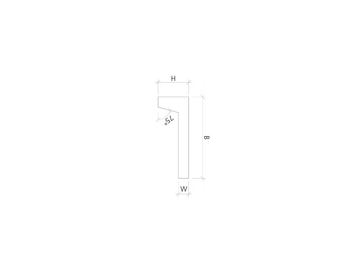 Winkelstufe FROSTA 100 cm - 40 x 17 cm grau, gestrahlt