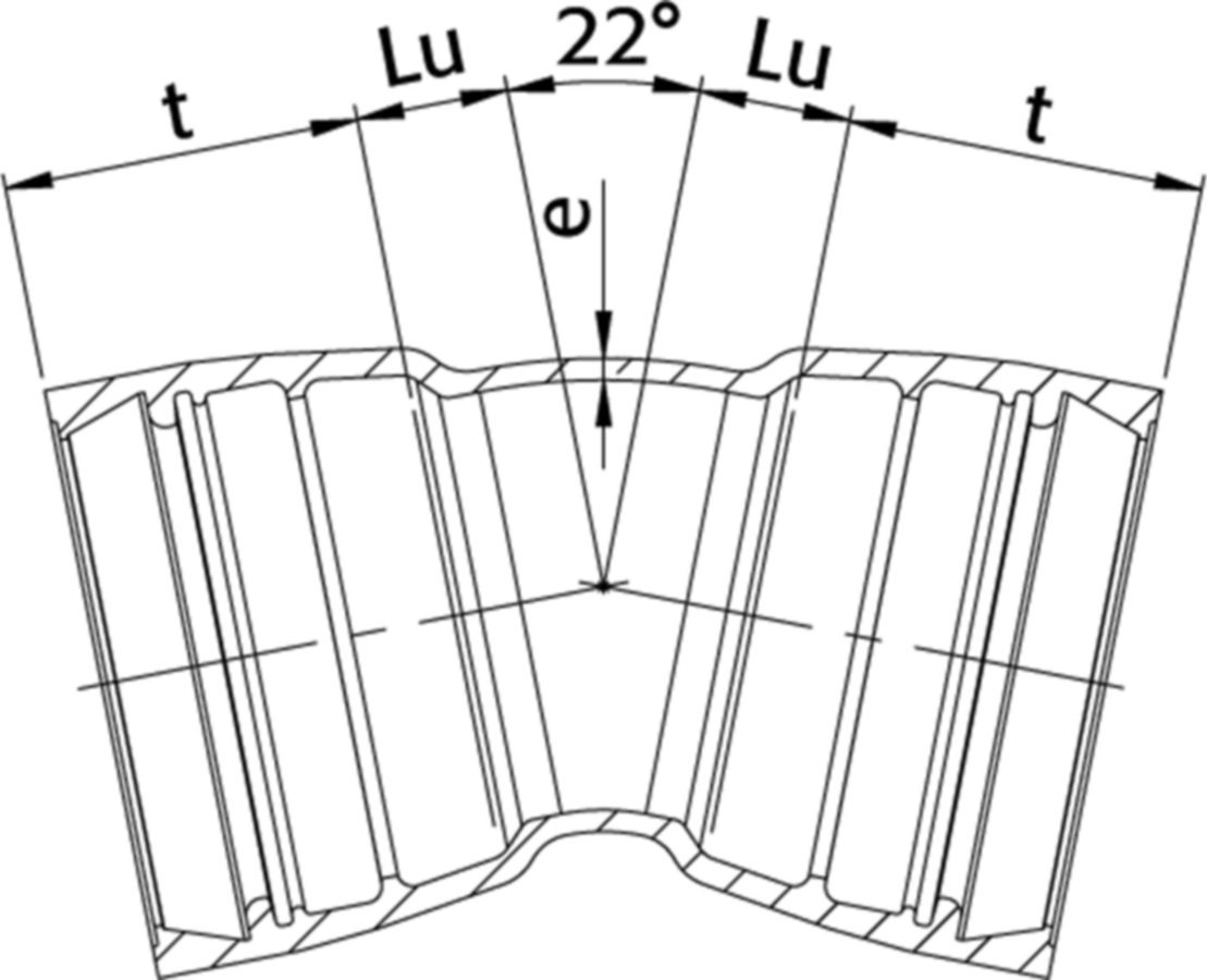 Steckmuffenbogen WILD, 22° MMK, 2 Muffen - Typ MMK Novo-Sit